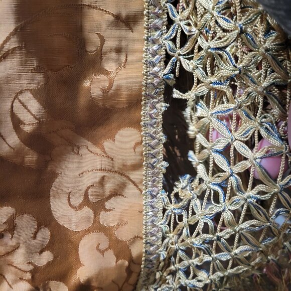 Victorian Vintage Shawl or Piano Cover Heavy Embroidered and Lined - Picture 4 of 6